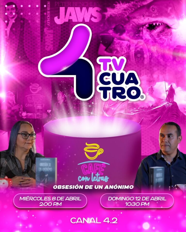 Café con letras: Obsesión de un anónimo. Miércoles 8 y domingo 12 de abril, canal 4.2