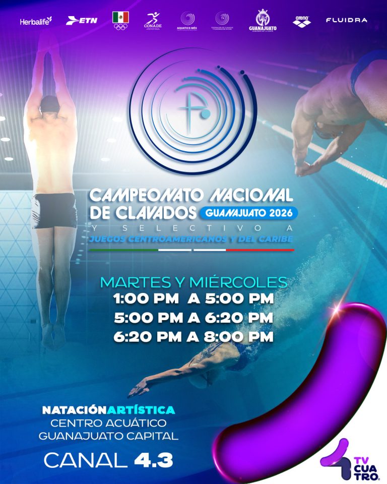CAMPEONATO NACIONAL DE CLAVADOS GUANAJUATO 2026 | Martes y miércoles, canal 4.3