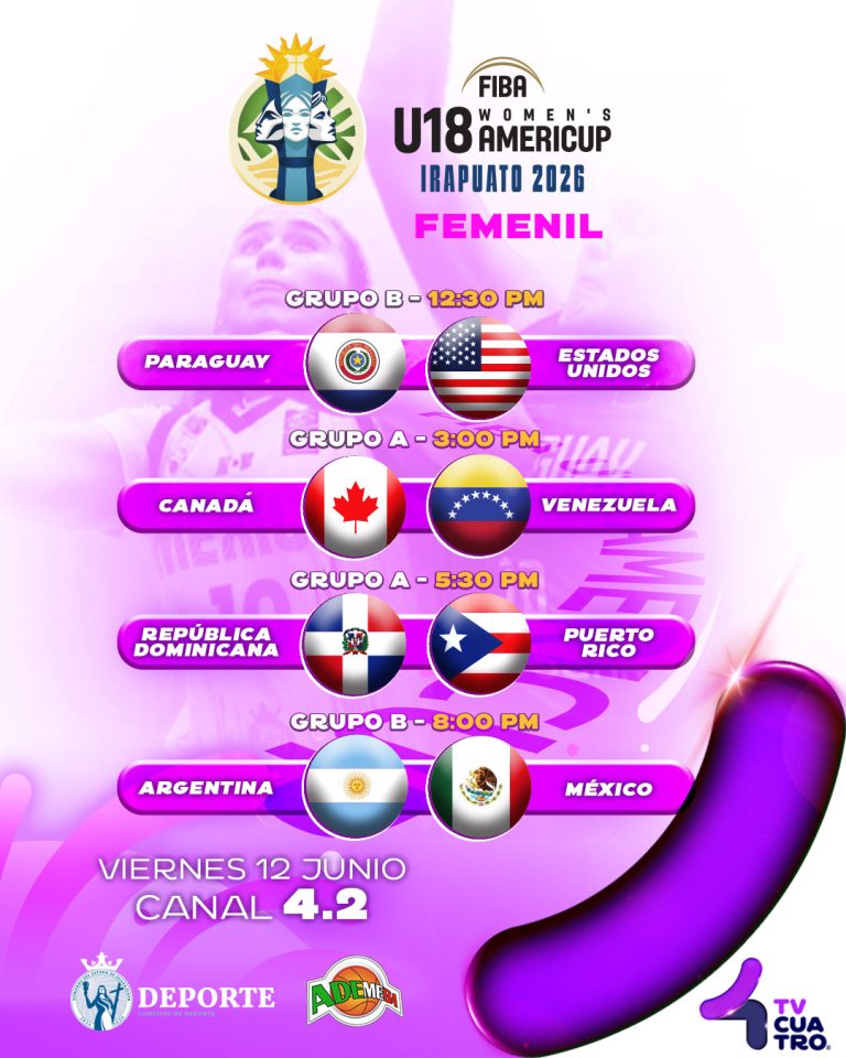 FIBA WOMEN’S U18 AMERICUP IRAPUATO 2026 | Viernes 12 de junio, canal 4.2