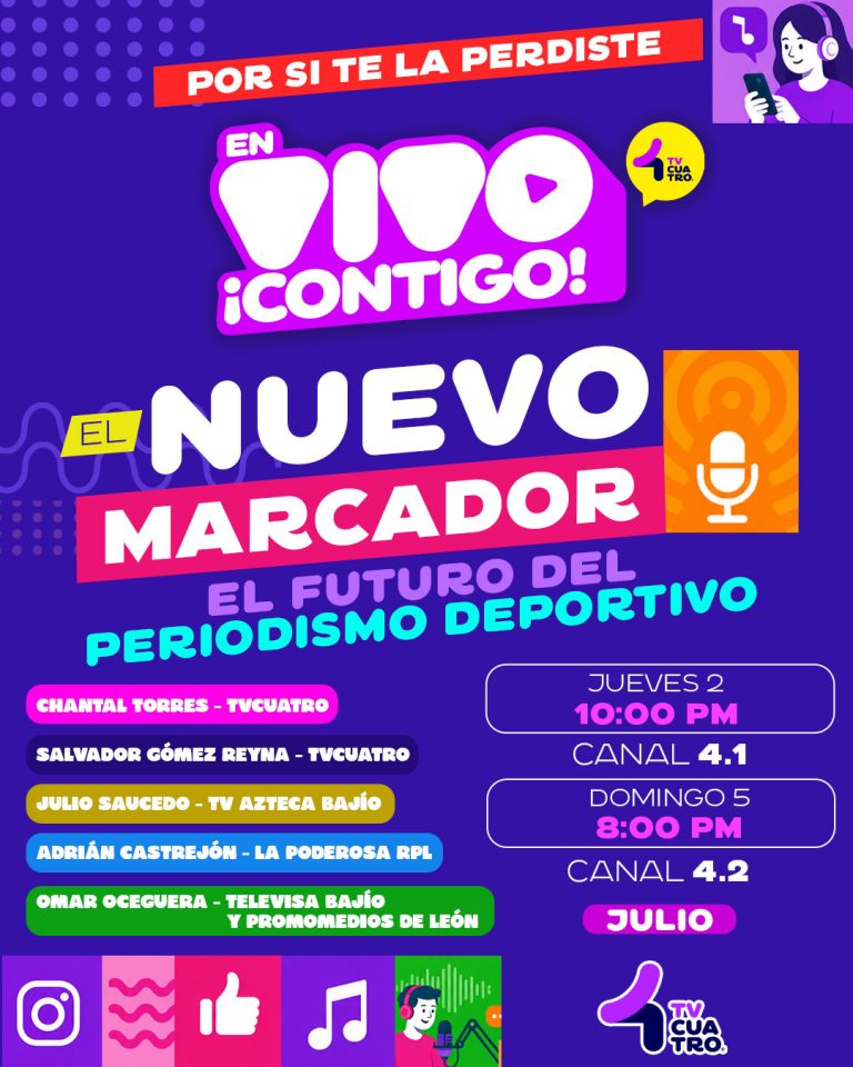 PANEL: EL FUTURO DEL PERIODISMO DEPORTIVO | Jueves 2 de julio, canal 4.1; Domingo 5 de julio, canal 4.2