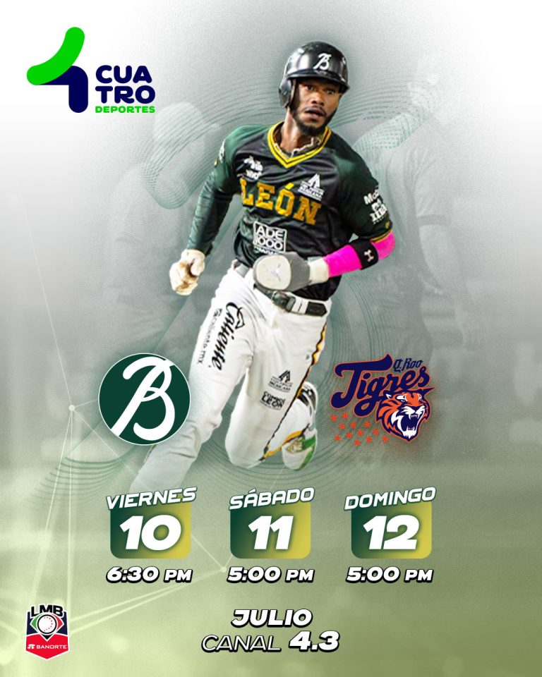 BRAVOS DE LEÓN VS. TIGRES DE QUINTANA ROO | Viernes 10, sábado 11 y domingo 12, canal 4.3