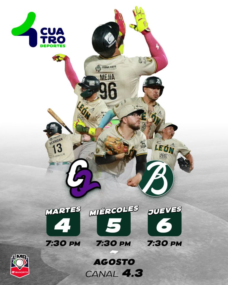 CONSPIRADORES DE QUERÉTARO VS. BRAVOS DE LEÓN | Martes 4, miércoles 5 y jueves 6 de agosto, canal 4.3