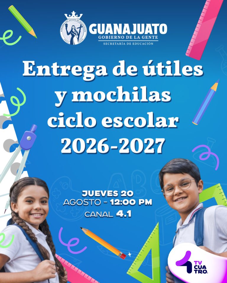 ENTREGA DE ÚTILES Y MOCHILAS PARA EL CICLO ESCOLAR 2026-2027 | Jueves 20 de agosto, canal 4.1