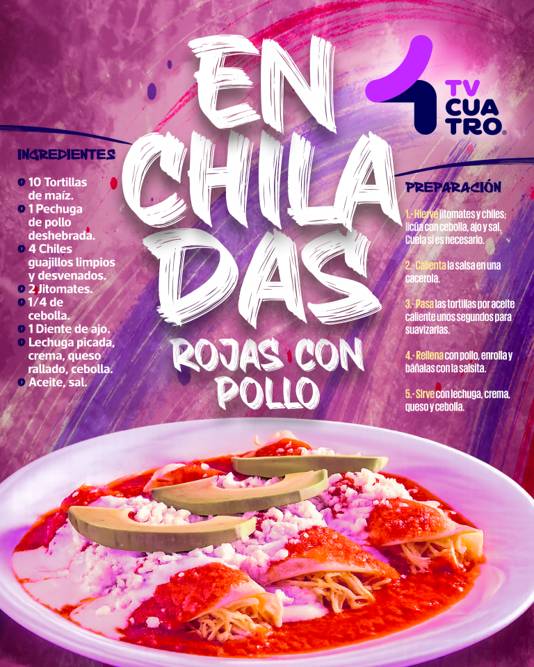 ENCHILADAS ROJAS CON POLLO