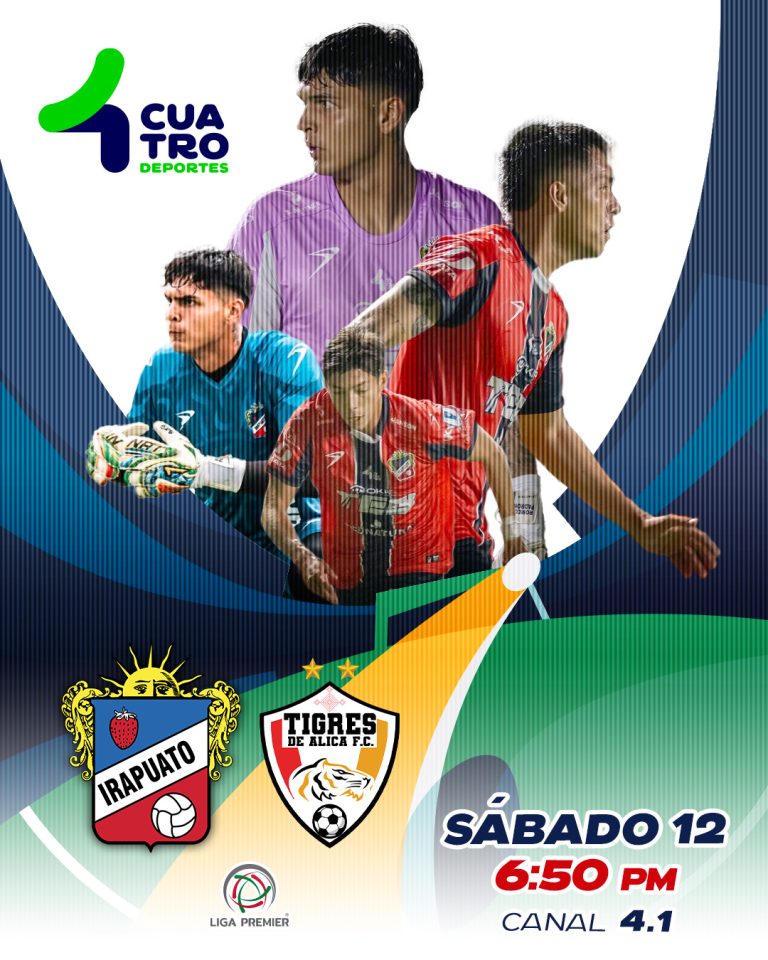 CLUB DEPORTIVO IRAPUATO VS. TIGRES DE ÁLICA | Sábado 12 de septiembre, canal 4.1