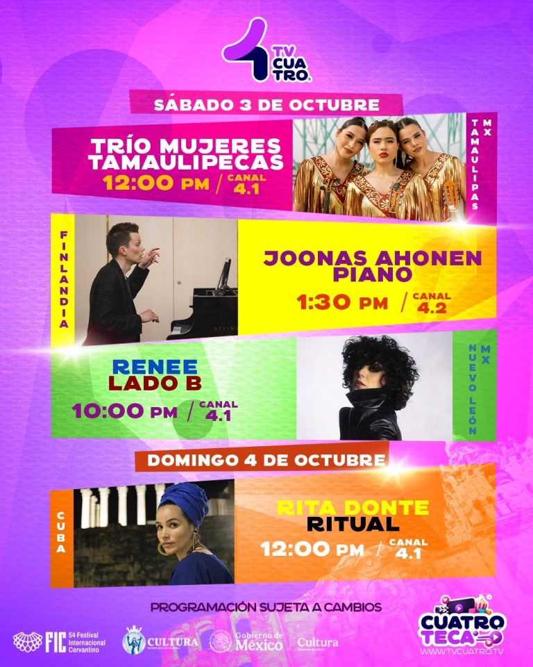 54 FESTIVAL INTERNACIONAL CERVANTINO | Sábado 3 y domingo 4 de octubre, canal 4.1 y 4.2